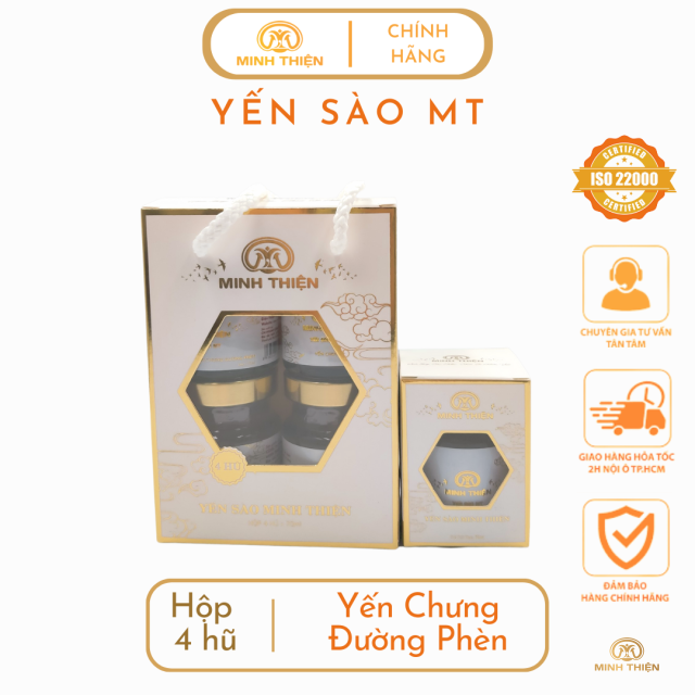 Yến chưng đường phèn hộp 4 hủ