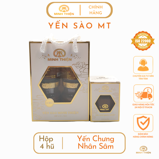 Yến chưng nhân sâm hộp 6 hủ