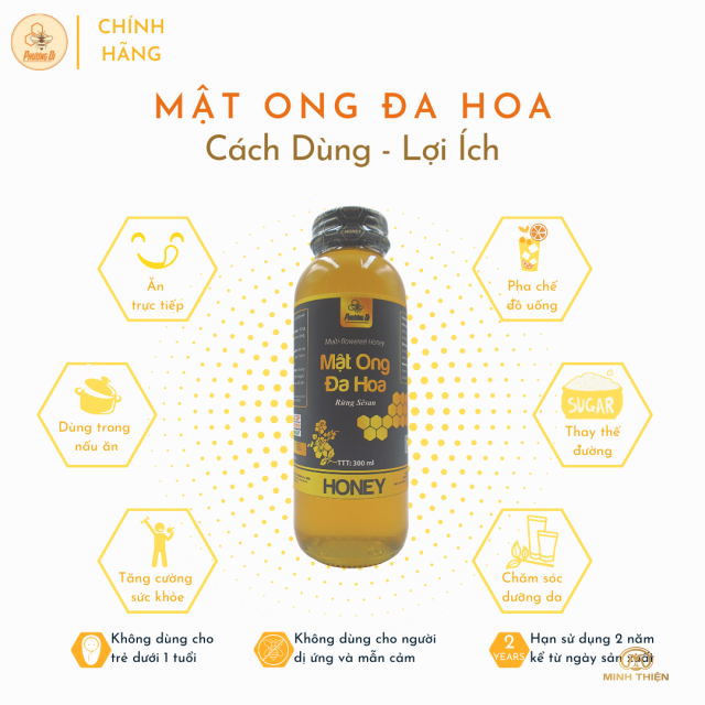 Mật ong đa hoa rừng sê san 300ml