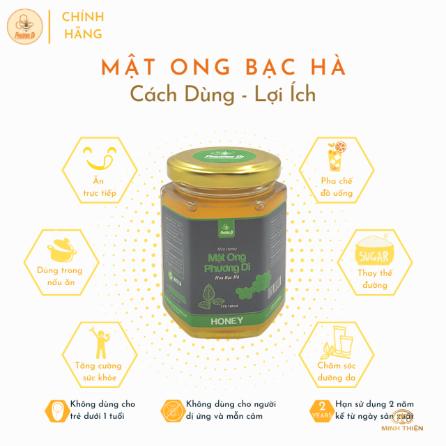 Mật ong hoa bạc hà 180ml