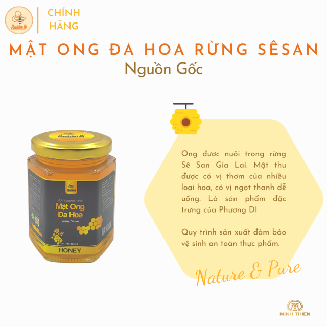 Mật ong đa hoa rừng sê san 180ml