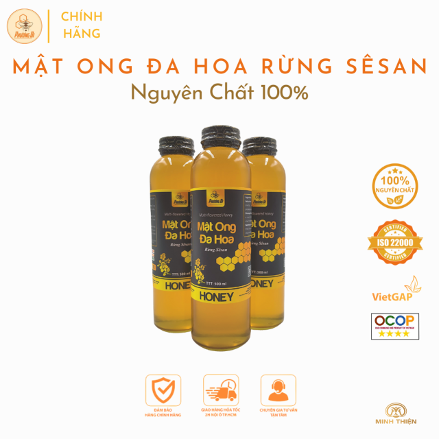 Mật ong đa hoa rừng sê san 500ml